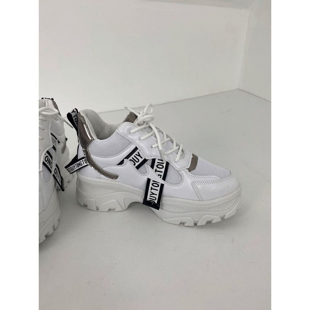 AEWLFTY NWOB Sneakers White Athletic Shoes Mod Contemporary Street Shoes - Size - Picture 5 of 10